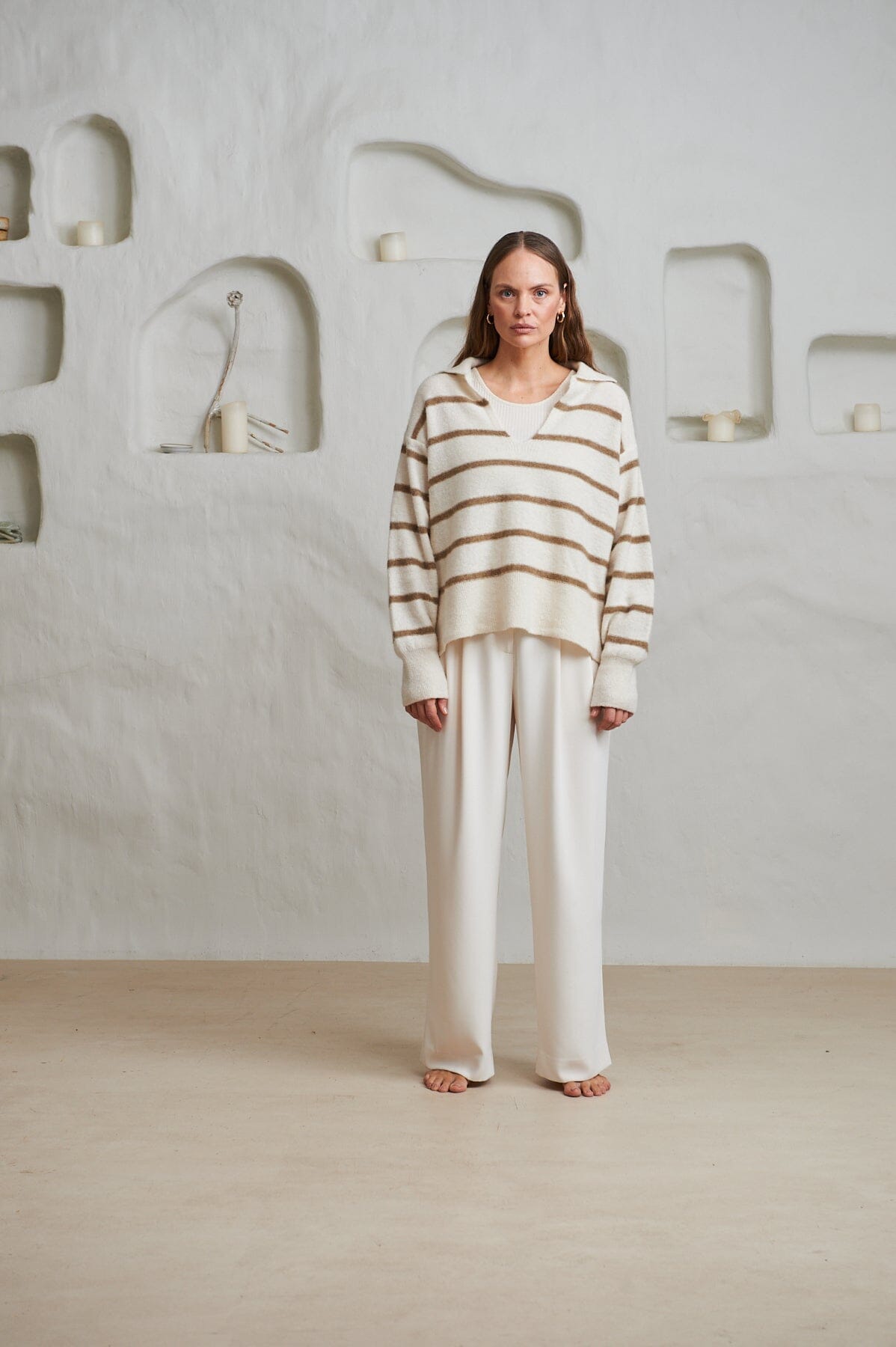 ArnieSays: Lowry Stripe Offwhite Combo Genser