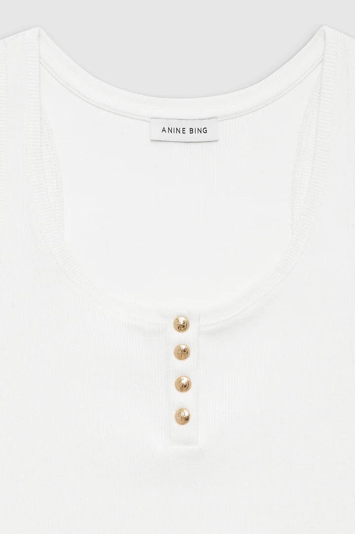 Anine Bing Alessia Tank Ivory T-shirt