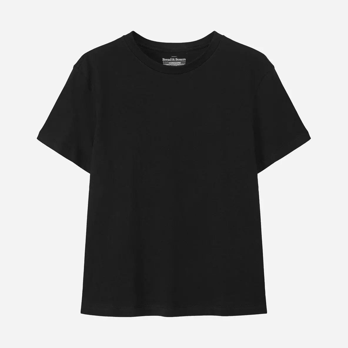 Bread and Boxers Crew-Neck Regular Black T-shirt