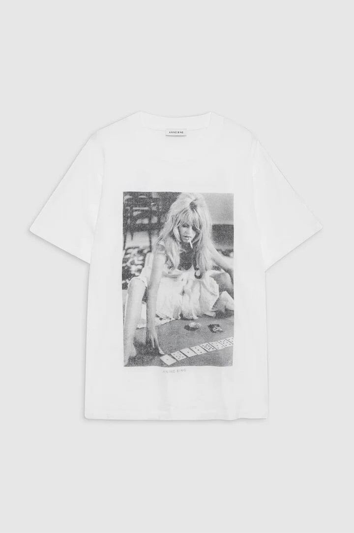 Anine Bing Lili Tee AB x DK x Brigitte Bardot Ivory T-shirt