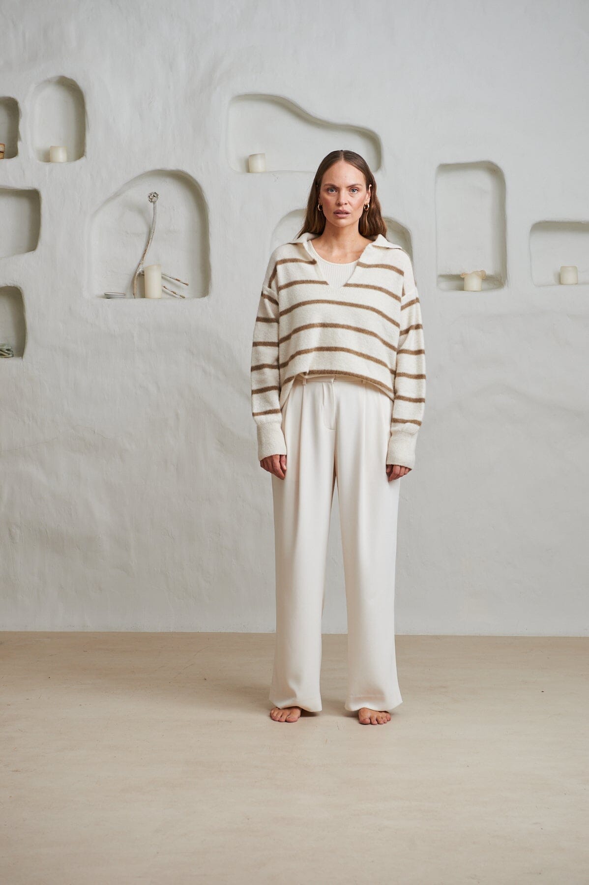 ArnieSays: Lowry Stripe Offwhite Combo Genser