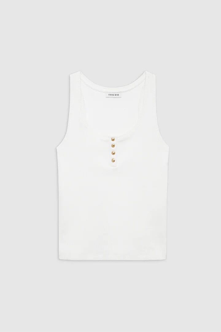 Anine Bing Alessia Tank Ivory T-shirt